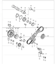 valve control right 964 TURBO M30.69 1991-92