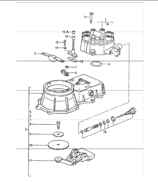 mixture control unit 964 TURBO M30.69 and M64.50 1991-94