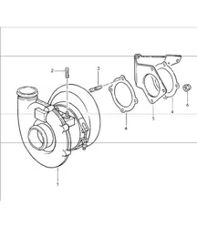 turbocharger 964 TURBO M30.69 and M64.50 1991-94