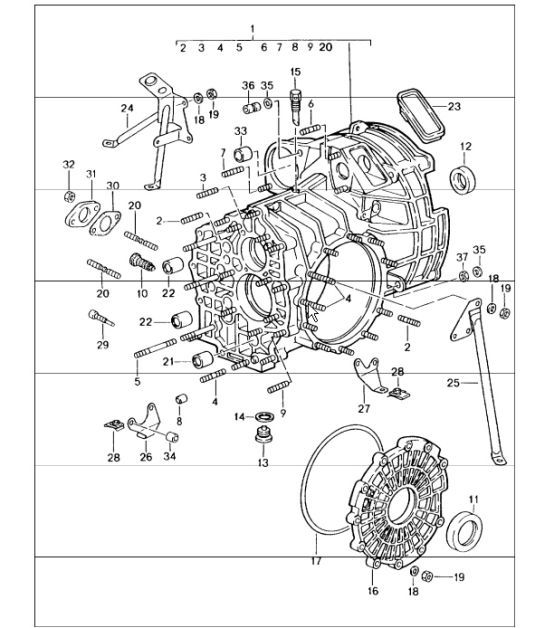 Diagram 302-00 Porsche Cayenne S 4.5L V8 2003>> Übertragung