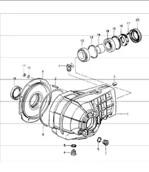 front-axle final drive 964 CARRERA 4 1989-94