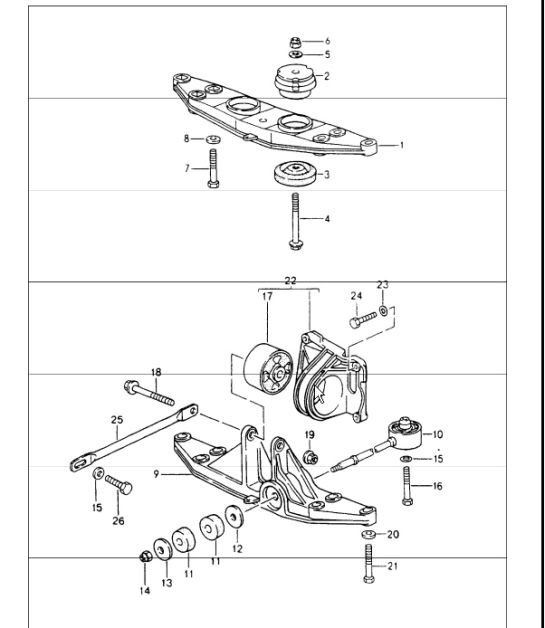 tiptronic transmission suspension 964 CARRERA 2 A50.01/02/03 1990-94