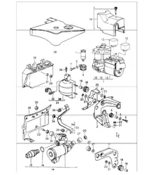 hydraulic unit anti-lock brake system control 964 1989-94