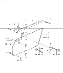 interior equipment doors 964 CARRERA RS 1989-94