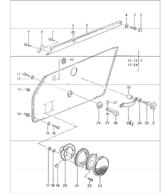 interior equipment doors 964 SPEEDSTER 1989-94