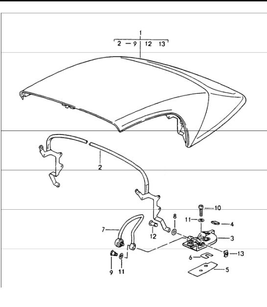 Diagram 811-30 Porsche 955 Cayenne 3.2L V6 2003-06 Body