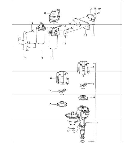 engine electrics 1 for 964 CARRERA 2/4 M64.01/02 and CARRERA RS M64.03 1989-94