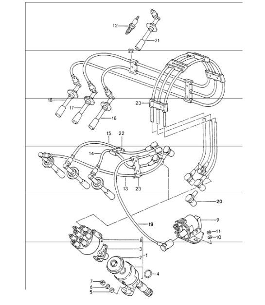 Diagram 901-01 Porsche 996 C4S 3.6L 09/2001-2005 Elektrische apparatuur