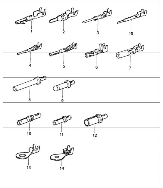 round connector, contact pin, cable shoe 964 1989-94