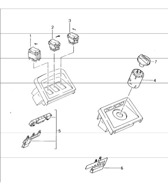 switch centre console 964 1989-94