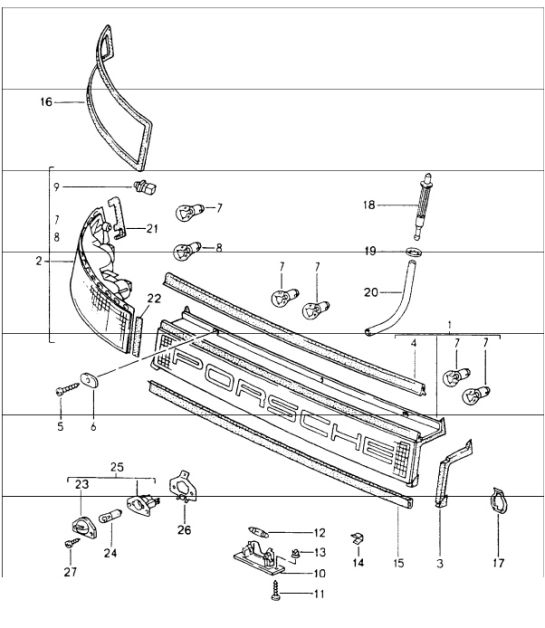 covering combined lights rear 964 1989-94