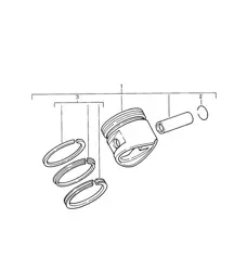 Piston / Piston rings (Model: M44.43/44) 968 1992-95