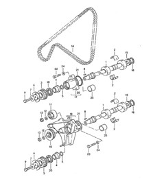 Mécanisme d'entraînement / Arbre d'équilibrage (Modèle : M44.43/44) 968 1992-95