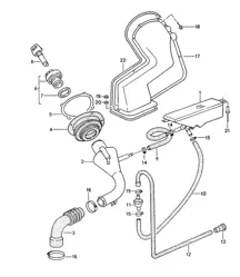 Filler neck 968 CABRIO 1992-95