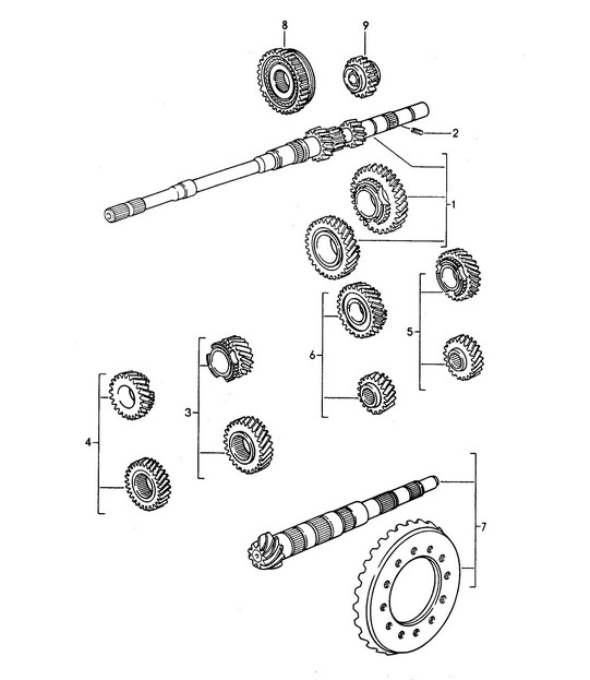Transmisión manual / Juegos de ruedas dentadas (Modelo: G44.00) 968 1992-95
