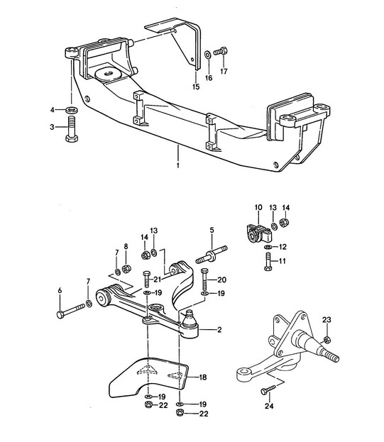 Triangle de suspension / traverse 968 1992-95