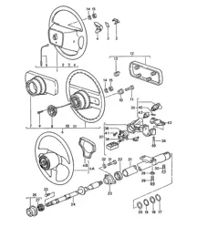 Volant / Colonne de direction / Antivol de direction 968 1992-95
