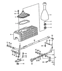 Actuator voor Handgeschakelde transmissie 968 1992-95
