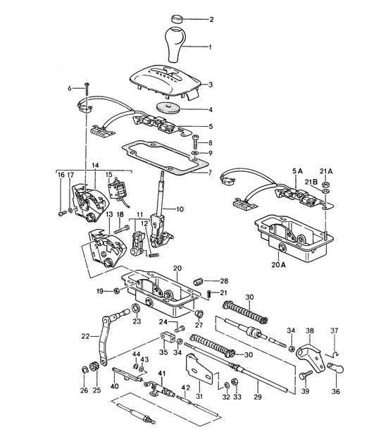Leva del selettore / SHIFT-LOCK KEY-LOCK (PR: M249, trasmissione Tiprtonic) 968 1992-95
