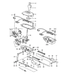 Levier sélecteur / SHIFT-LOCK KEY-LOCK (PR : M249, transmission Tiprtonic) 968 1992-95