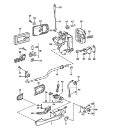 Manija exterior de la puerta / Cerradura de la puerta 968 1992-95
