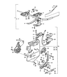 Toit relevable / Mécanisme d'entraînement (PR:650, toit amovible, électrique) 968 1992-95