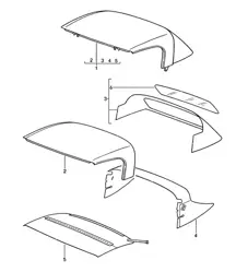 Capota / Revestimiento de capota - CABRIO - 968 1992-95