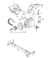 Lichtmaschine mit Befestigungsteilen 968 1992-95
