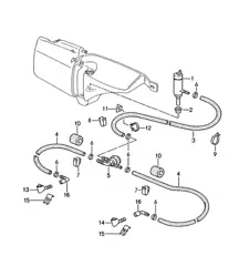 Scheinwerferreinigungsanlage (PR:288) 968 1992-95
