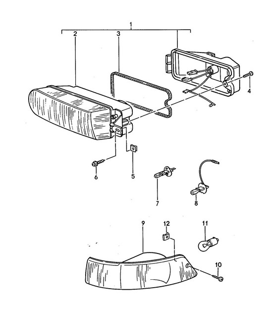 Extra koplamp / richtingaanwijzer 968 1992-95