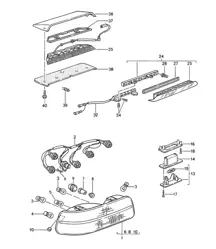 尾灯 / 牌照灯 / 附加刹车灯 968 1992-95