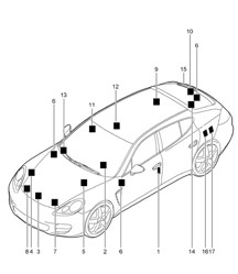 标志/通知 Panamera (G1) 2010-16