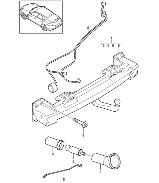 Diagram 002-000 Porsche 9YA.2 Cayenne E-Hybrid V6 3.0L 470Hp 2023>> 
