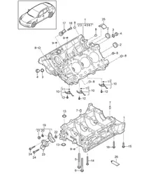 Carterhuis / Afzonderlijke onderdelen (Model: 4620,CWAA, CXNA+ PR:338) Panamera 970 (G1) 3.6L 2010-16