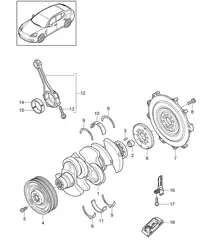 Kurbelwellenpleuel (Modell: CGEA,CGE, CGFA) Panamera 970 (G1) 3.0L HYBRID 2012-16