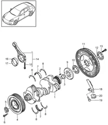 Kurbelwellenpleuel (Modell: CRCC,CRCB, CWJA) Panamera 970 (G1) 3.0L DIESEL 2012-16