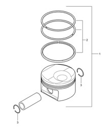 活塞 / 活塞环 (型号：4820,4840, 4870) Panamera 970 (G1) 4.8L >>2013