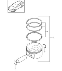 活塞 / 活塞环 (型号：4620,4640) Panamera 970 (G1) 3.6L >>2013