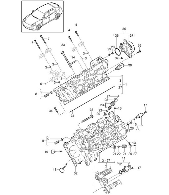 Diagram 103-005 Porsche Macan（95B）MK1（2014-2018） 引擎