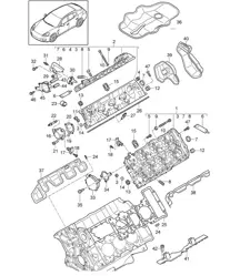 Cylinder head (Model: CGEA,CGE, CGFA) Panamera 970 (G1) 3.0L HYBRID 2012-16