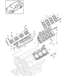 气缸盖 (型号：CRCC、CRCB、CWJA) Panamera 970 (G1) 3.0L 柴油 2012-16