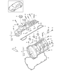 Valve cover (Model: CWDA,CWD, CWFA,CWF) Panamera 970 (G1) 3.0L 2014>>