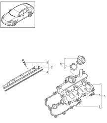 Couvercle de soupape (Modèle: CGEA,CGE, CGFA) Panamera 970 (G1) 3.0L HYBRID 2012-16