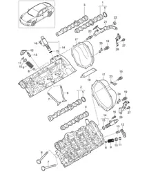 凸轮轴 / 阀门 (型号：CGEA、CGE、CGFA) Panamera 970 (G1) 3.0L HYBRID 2012-16
