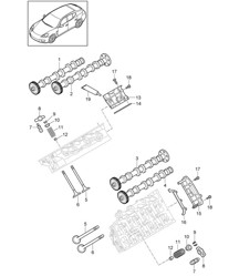 凸轮轴 / 阀门 (型号：CRCC、CRCB、CWJA) Panamera 970 (G1) 3.0L 柴油 2012-16