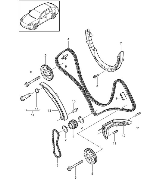 Valve control (Model: 4820,4840, 4870,CXPA, CXRA,CXR, CWBA,CWB, CWCA,CWC) Panamera 970 (G1) 4.8L 2010-16