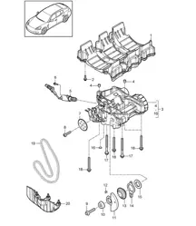 Oil baffle plate / Oil pump (Model: CWDA,CWD, CWFA,CWF) Panamera 970 (G1) 3.0L 2014>>