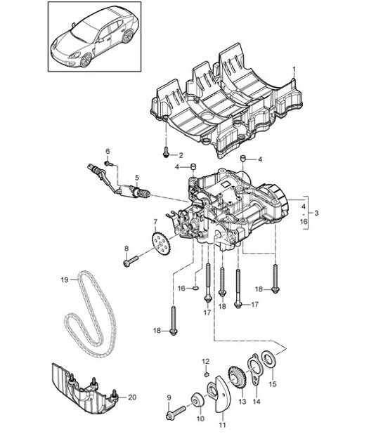 Diagram 104-020 Porsche Macan（95B）MK1（2014-2018） 引擎