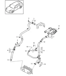 Water cooling - 2 - (Model: CWDA,CWD, CWFA,CWF) Panamera 970 (G1) 3.0L 2014>>