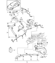冷却液冷却系统/冷却液膨胀箱（型号：4820、4840、4870、4620、4640、CXPA、CXRA、CXR、CWBA、CWB、CWAA、CXNA、CWCA、CWC）Panamera 970 (G1) 3.6L / 4.8L 2010-16